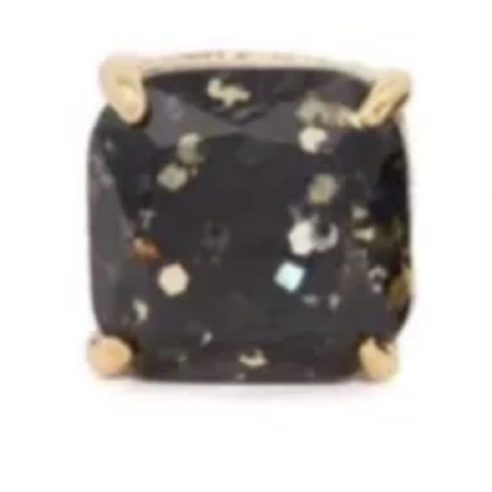Kate Spade New York ♠️ sparkly black glitter square earrings - Picture 2 of 4